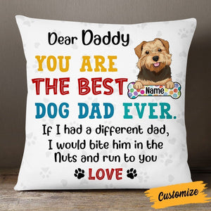 Personalized Dog Dad Pillow