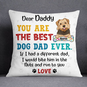 Personalized Dog Dad Pillow