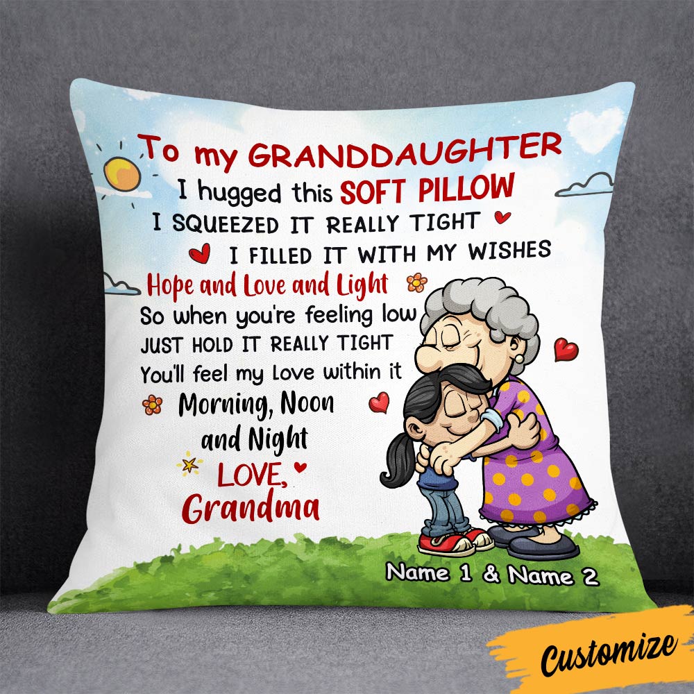 Personalized Granddaughter Pillow