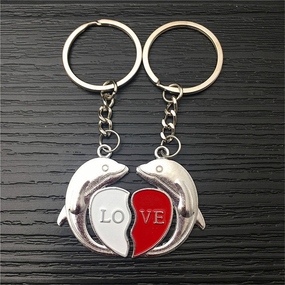 Couple Keychain Charms Love Key Ring