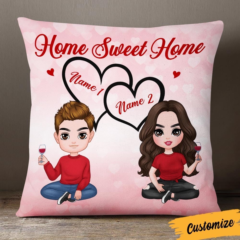 Personalized Couple Icon Pillowcase