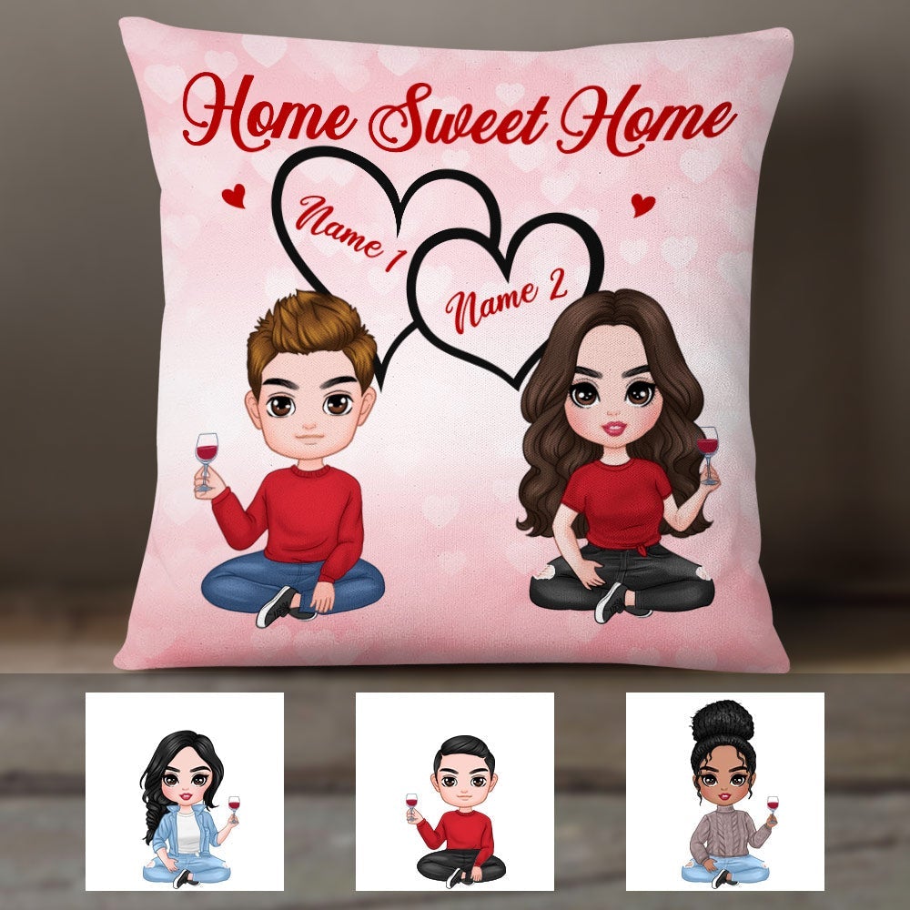 Personalized Couple Icon Pillowcase