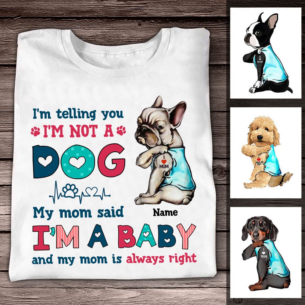 Personalized Dog Mom Baby