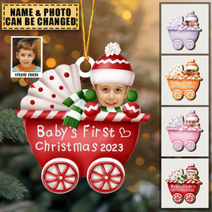 Transparent Christmas Ornament - Christmas Gifts - My First Christmas 2023 - Custom Ornament from Photo