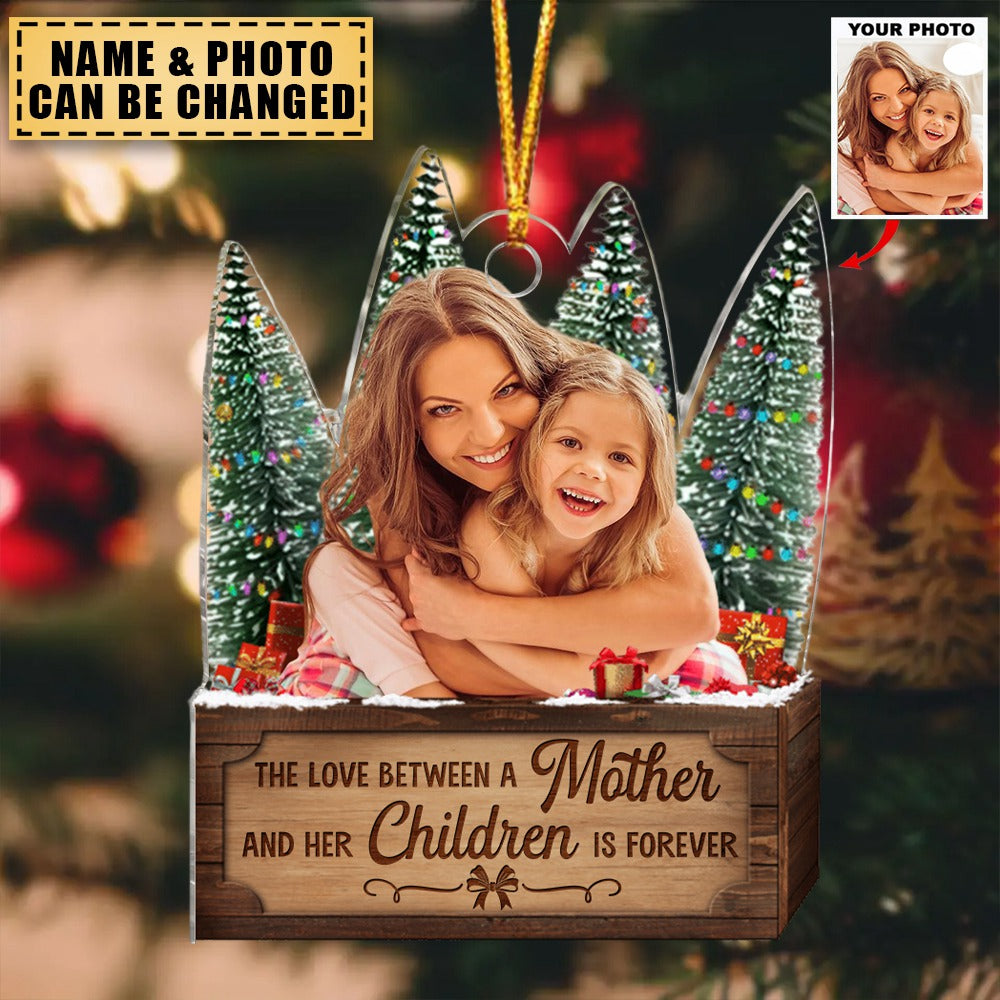 Transparent Ornament - Mother Daughters Forever Linked Together - Custom from Photo