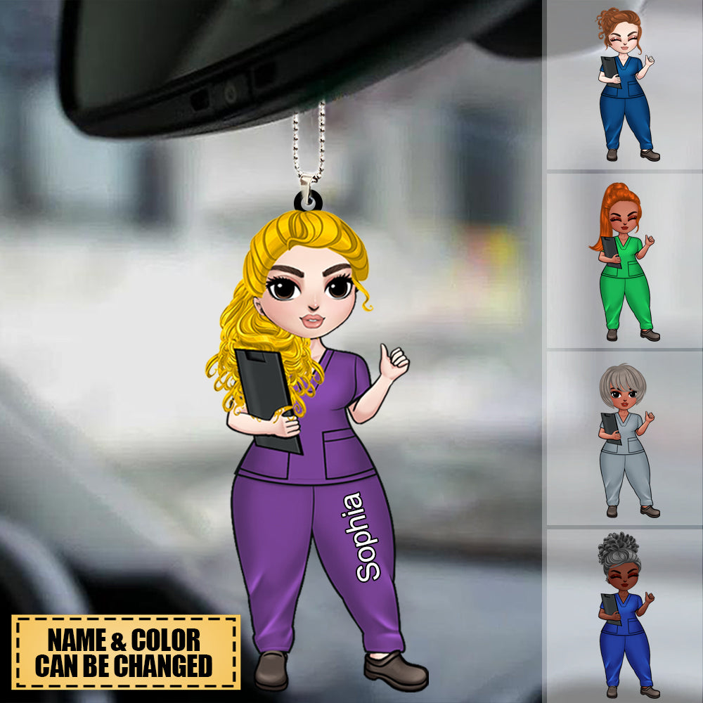 Personalized Nurse Character Ornament, Gift for Nurses