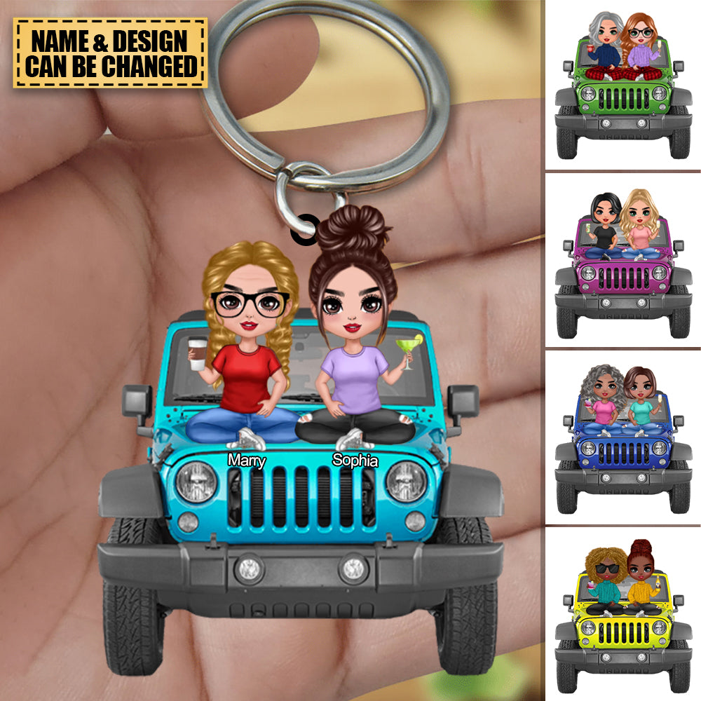 Personalized Journey Girls Acrylic Keychain For Off-road Car Lover