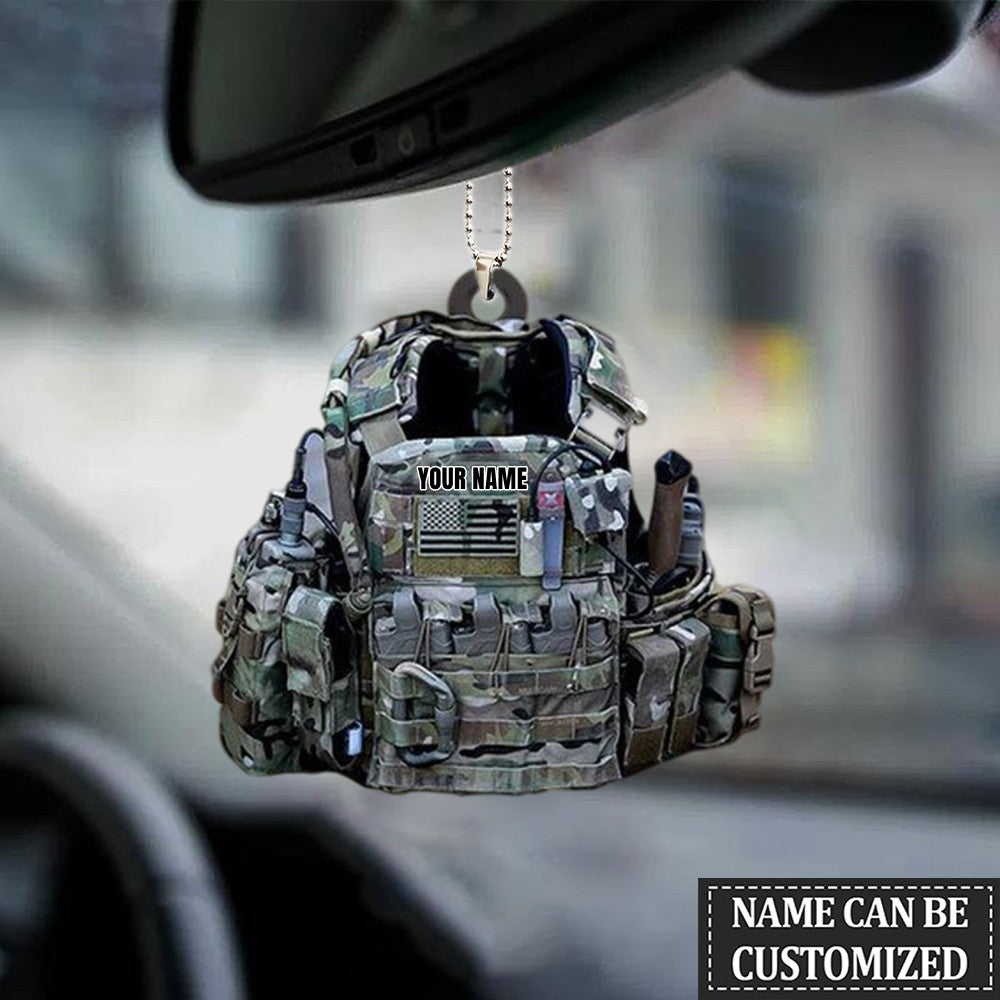 PERSONALIZED ARMY EQUIPMENT ORNAMENT, CUSTOM EQUIPMENT FLAT ACRYLIC ORNAMENT
