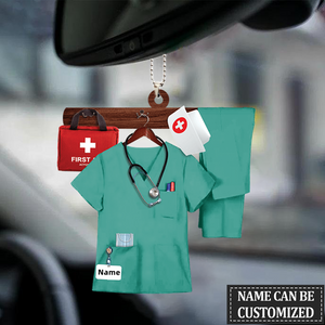 Personalized Nurse Uniform Custom Shaped Acrylic Ornament - Gift for Nurse Ornament
