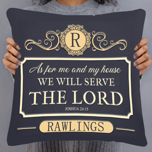 Elegant Vintage As For Me And My House Personalized Pillow