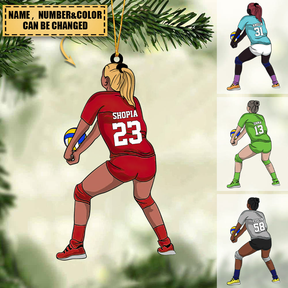 Personalized Volleyball Libero Shaped Ornament