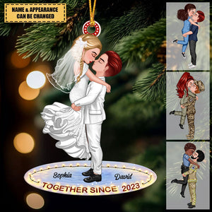 Personalized Acrylic Ornament Together Since Couple Portrait, Firefighter, Nurse, Police Officer, Military, Chef, EMS, Flight, Teacher, Gifts by Occupation