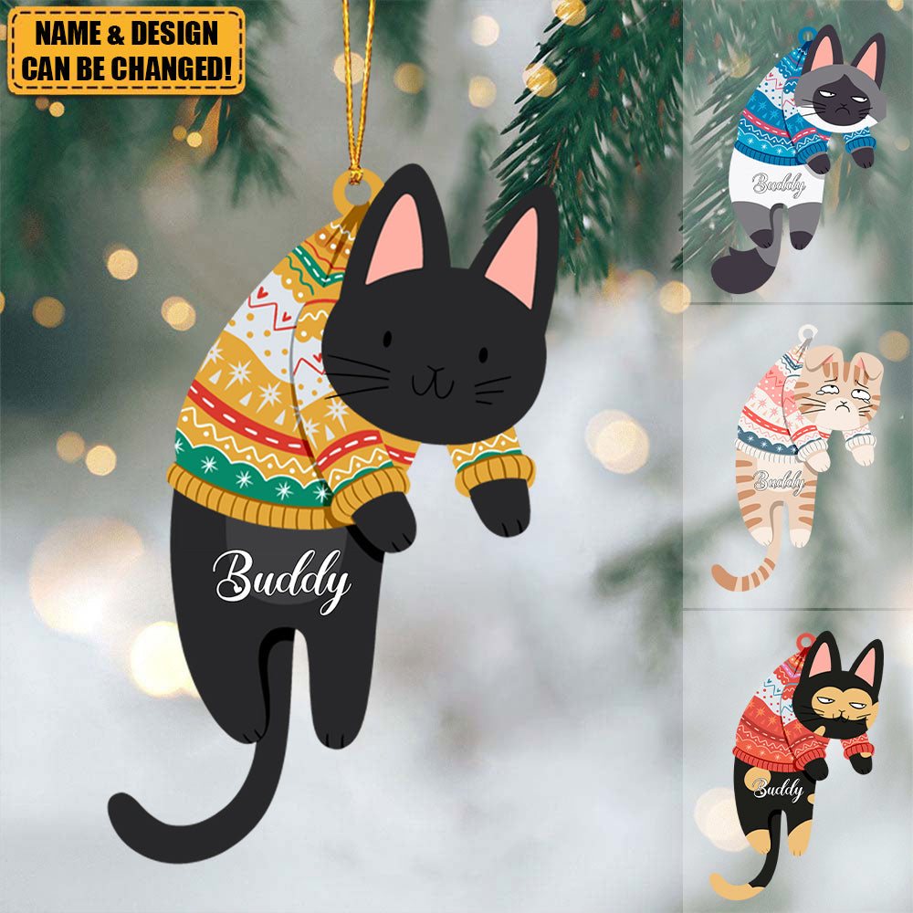 Hanging Cats - Personalized Acrylic Ornament