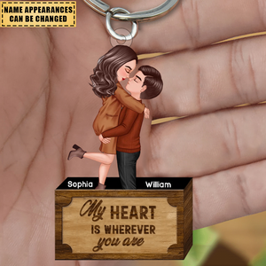 For The Best Partner Personalized Couple Keychain