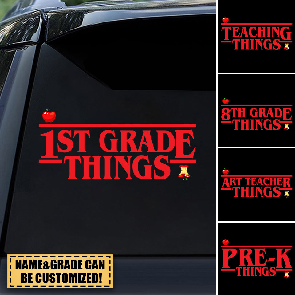 1st Grade Things Personalized Teacher Decal Gift For Teacher