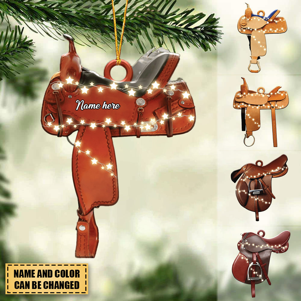 Horse Lovers - Horse Saddle For Riding Horse - Personalized Christmas Ornament