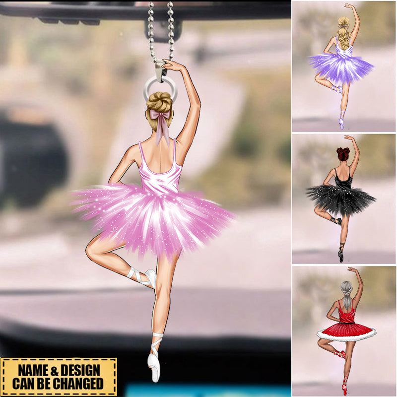 Cute Doll Ballerina Personalized Car Ornament