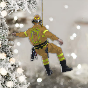 Personalized Firefighter Christmas -Two Sided Ornament