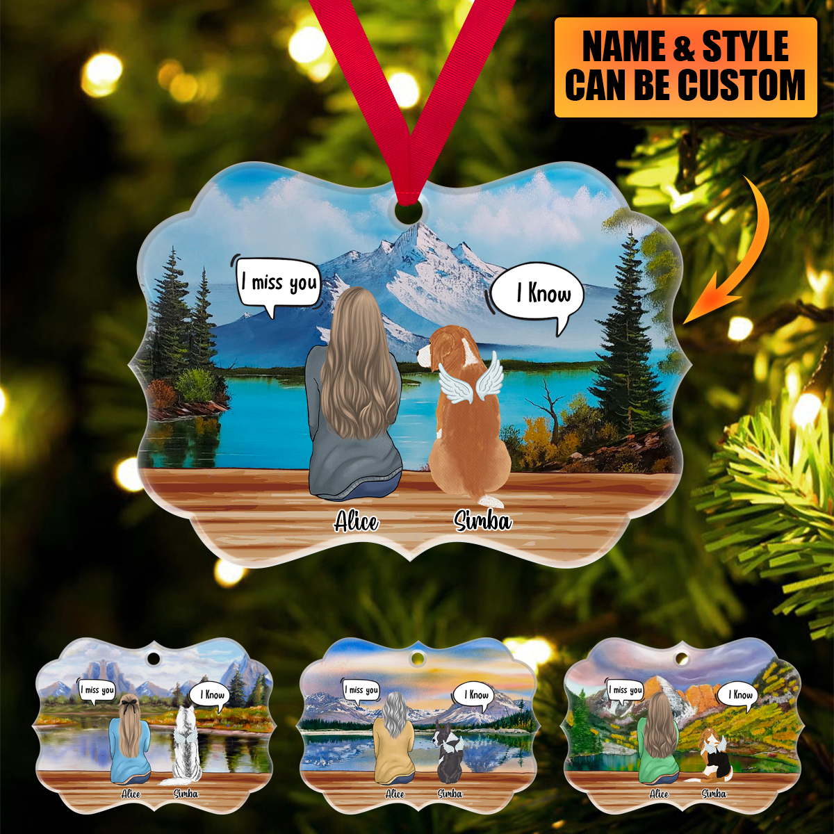 PERSONALIZED DOG MEMO CHRISTMAS Christmas Ornament