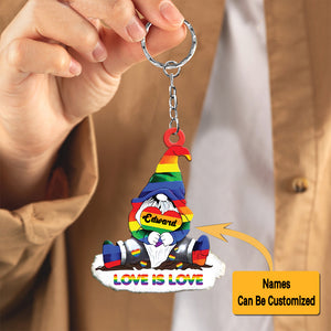 PERSONALIZED LGBT SHAPE KEYCHAIN