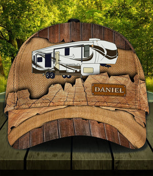 Camping Wooden Personalized Cap - CP113PS08