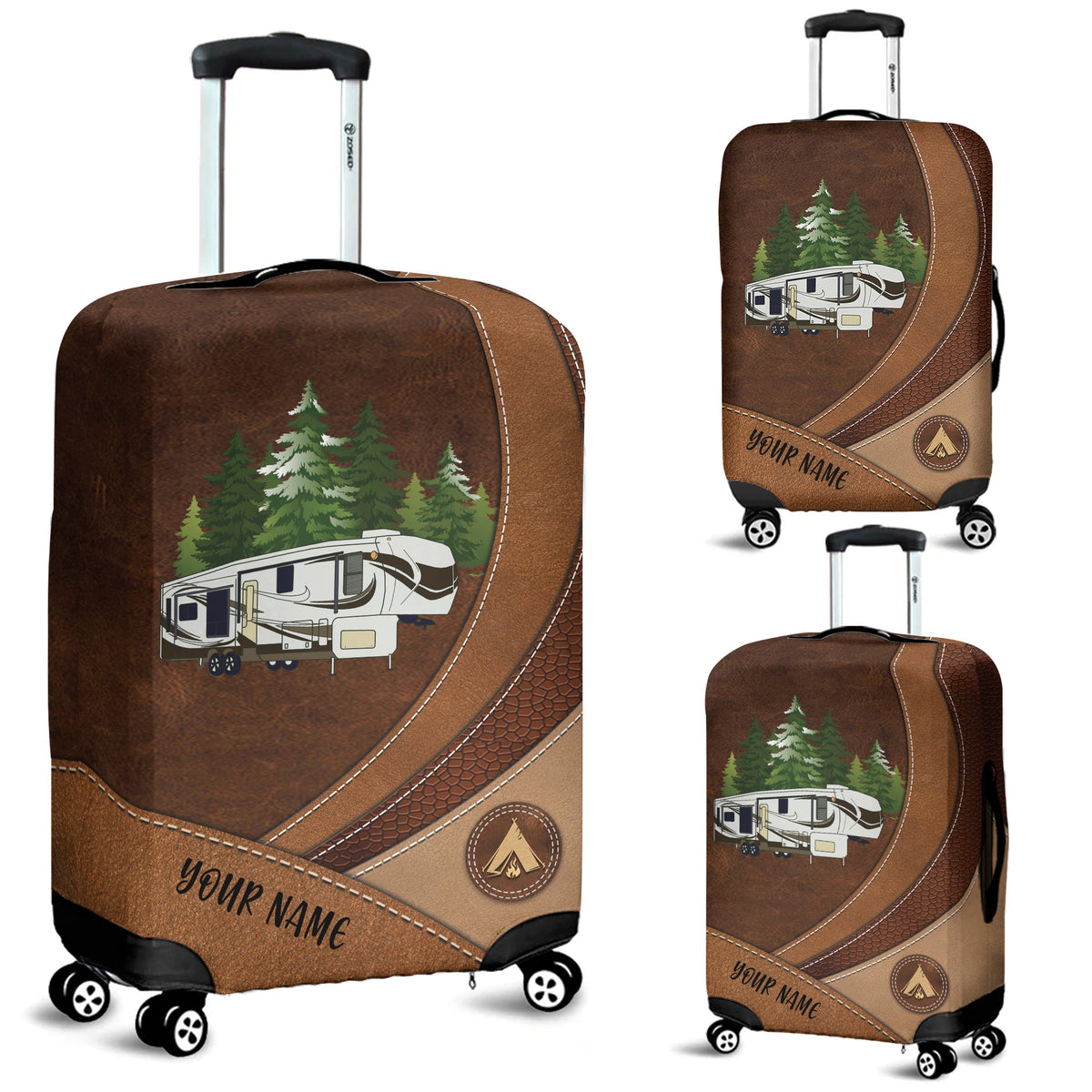 Camping Personalized Luggage Cover - LC003PS11