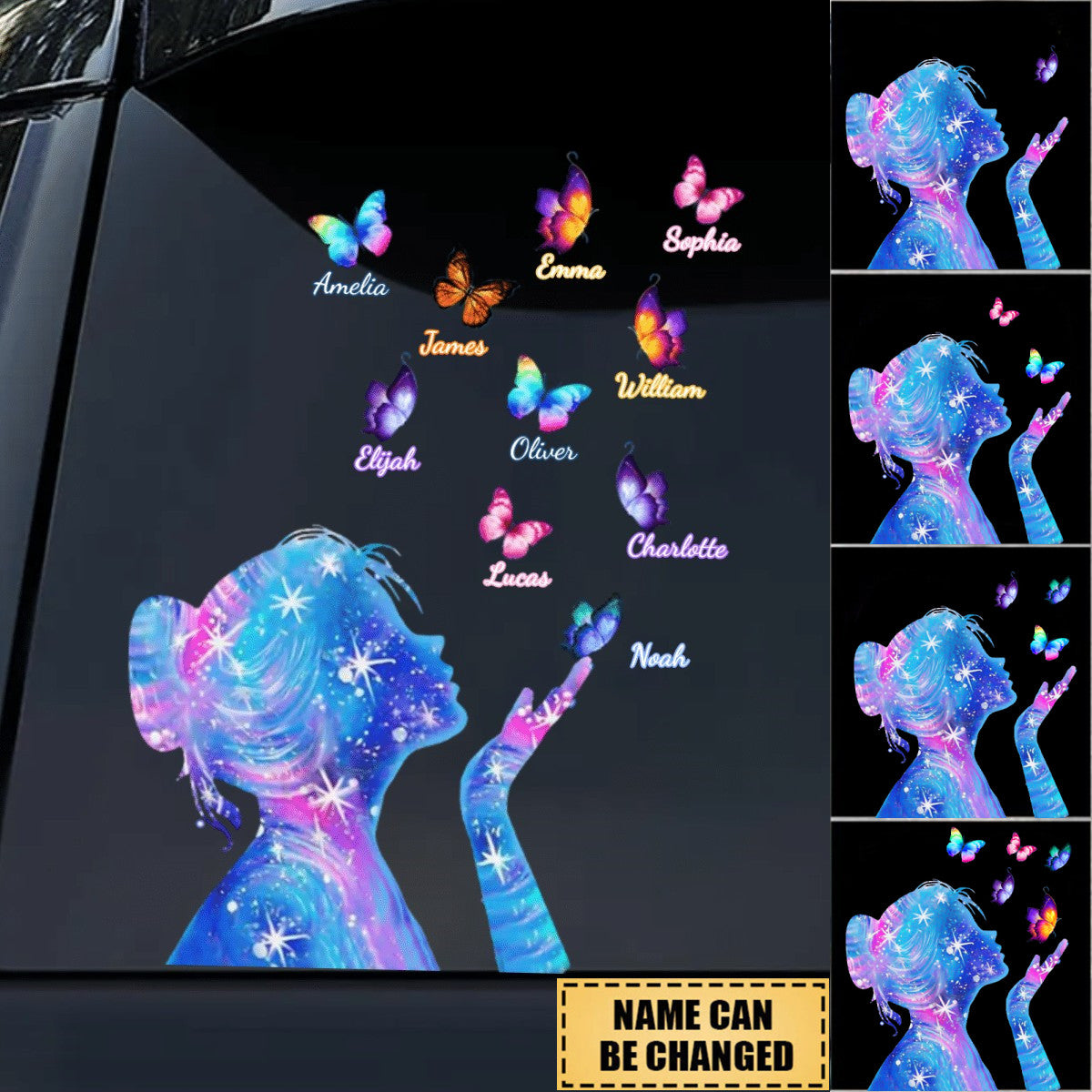 Personalized Butterflies Kisses Decal For Mom/Grandmom/Friend