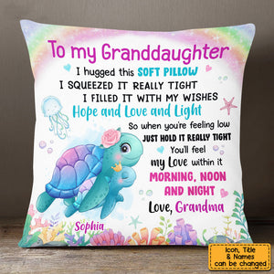 Granddaughter Grandson Sea Animals Hug This Pillow