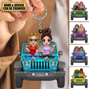 Personalized Journey Girls Acrylic Keychain For Off-road Car Lover