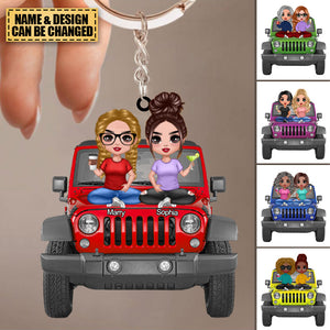 Personalized Journey Girls Acrylic Keychain For Off-road Car Lover