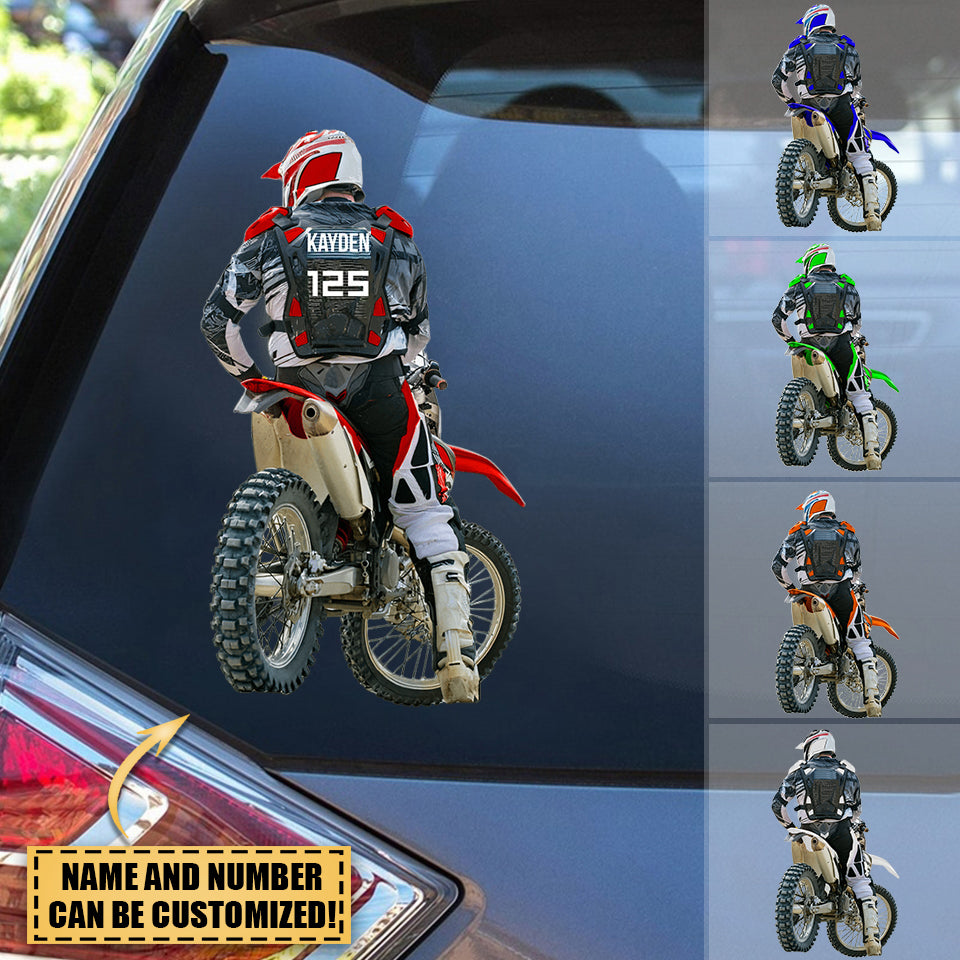 Personalized Motocross Racer Car Sticker