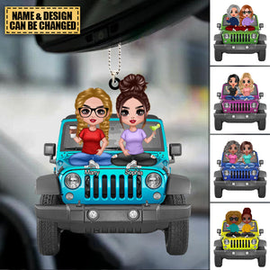Personalized Journey Girls Acrylic Ornament For Off-road Bestie Car Lover