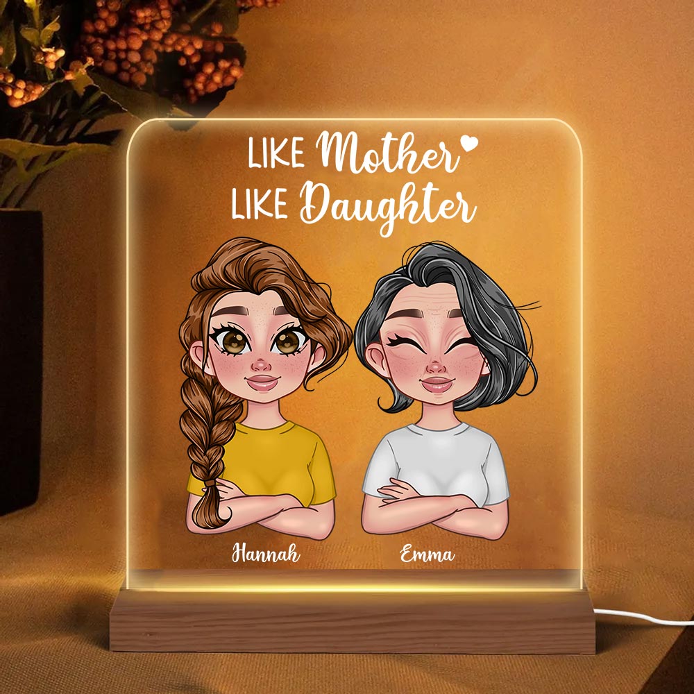 Personalized Mother And Daughter Plaque LED Lamp Night Light
