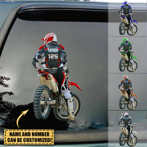 Personalized Motocross Racer Car Sticker