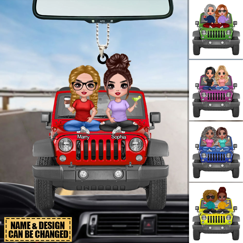 Personalized Journey Girls Acrylic Ornament For Off-road Bestie Car Lover