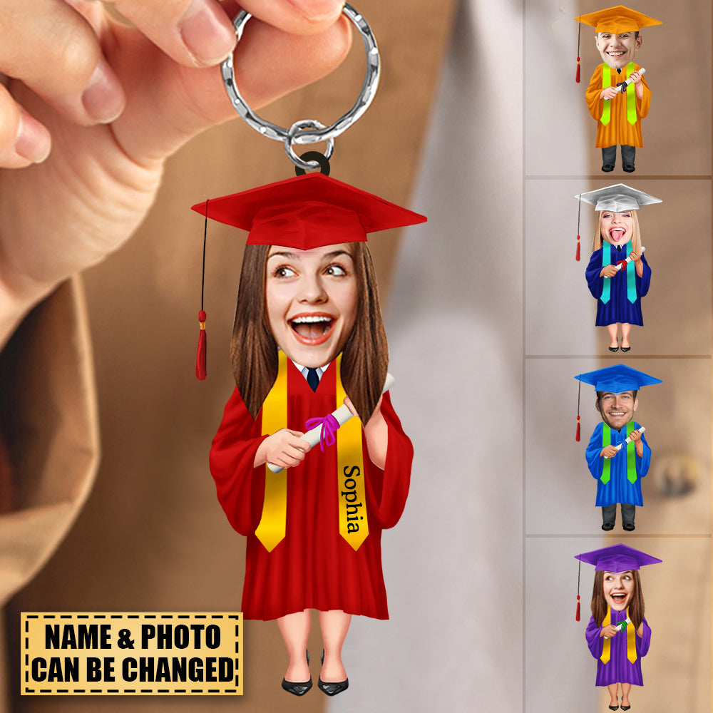 Personalized Photo Graduation Senior 2025 Acrylic Keychain