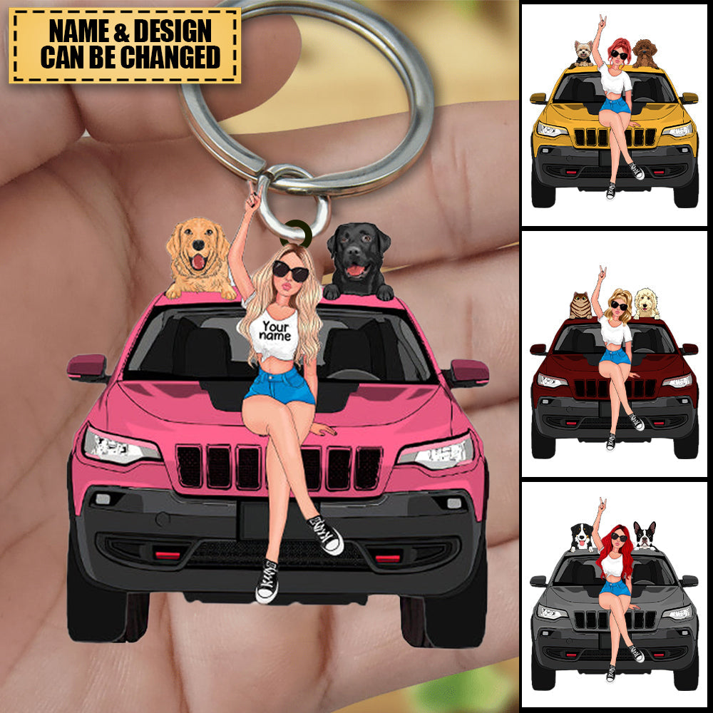 89Customized Just A Girl Who Loves Jeeps And Dogs Personalized