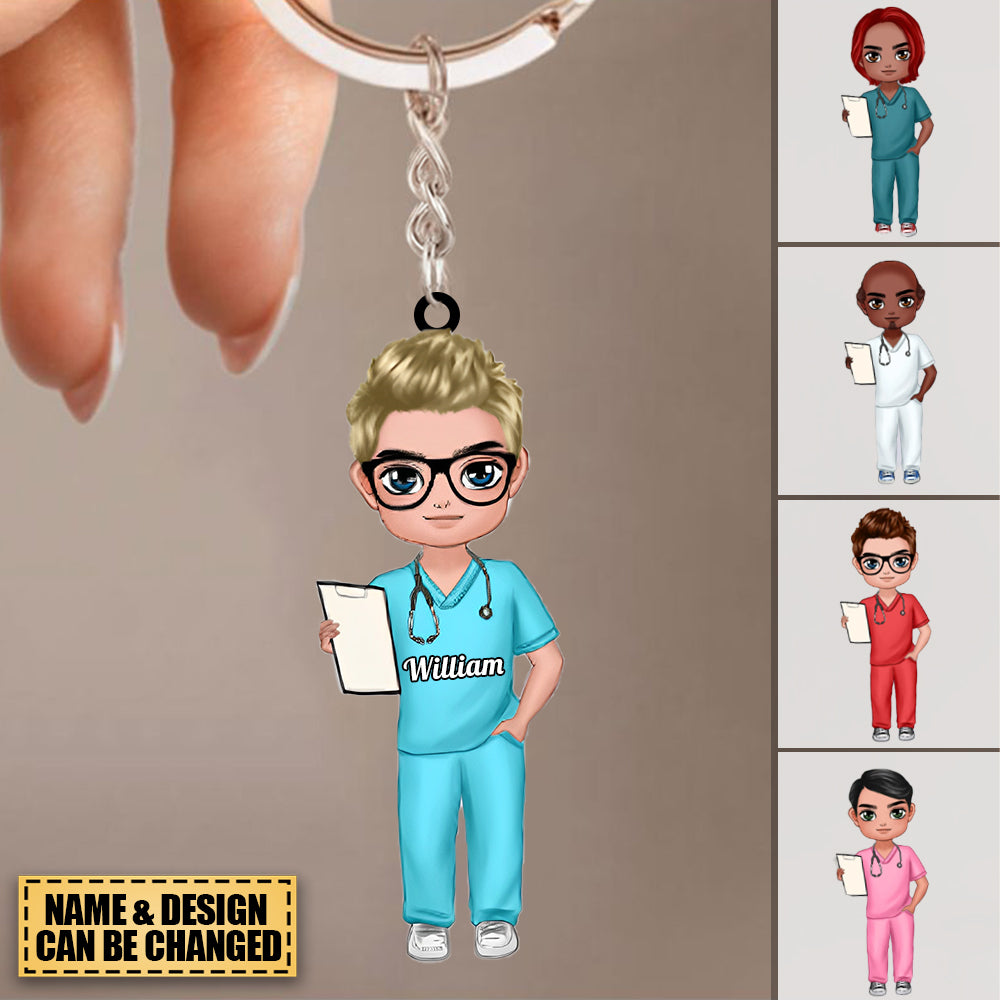 Personalized Male Nurse Keychain Perfect Gift For Nurses