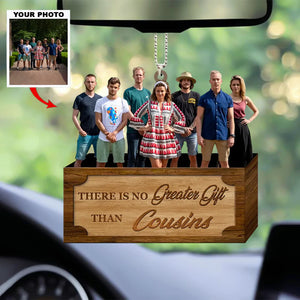 No Greater Gift Than Family/Sisters/Brothers...-Personalized Photo Acrylic Car Ornament