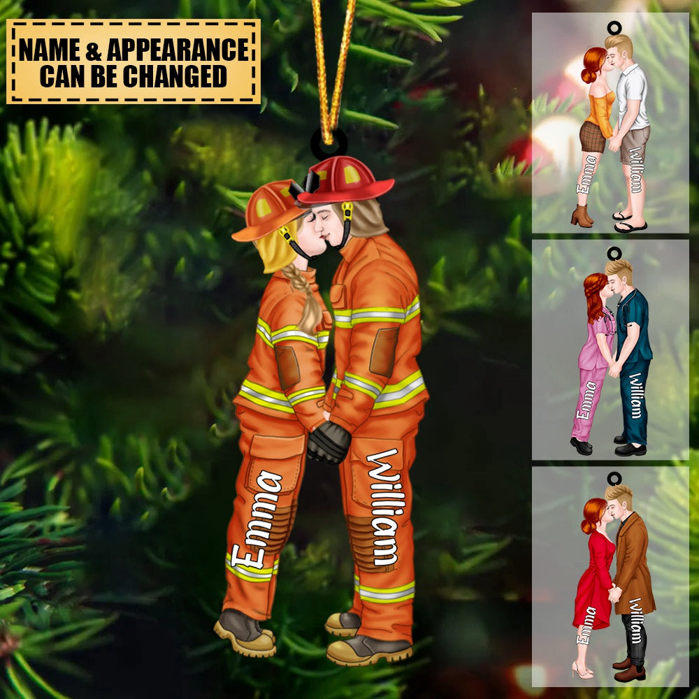 Military Fireifighter Nurse EMS Police Couple-Gift For Him/ Gift For Her- Christmas Gift- Personalized  Ornament