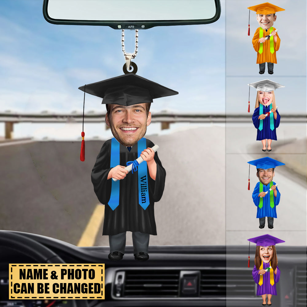 Personalized Photo Graduation Senior 2025 Acrylic Car Ornament