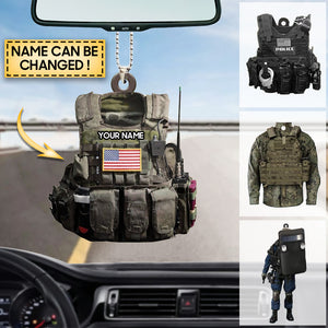 Personalized Police/Soldier Vests Shaped Ornament