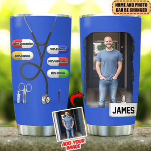Personalized Tumbler Cup - Gift For Doctor & Nurse - Upload Photo