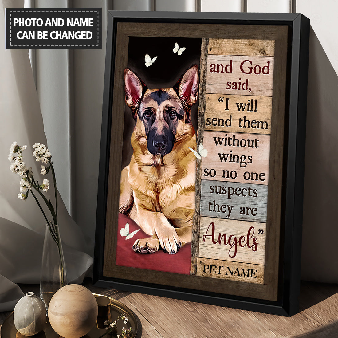 Pretty pet drawing, White butterfly, I will send them without wings - PERSONALIZED CUSTOM POSTER