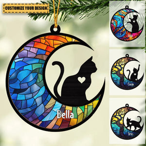 With Best Pet - Cat Version - Personalized Suncatcher Ornament