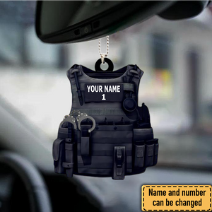 PERSONALIZED POLICE VEST ORNAMENT