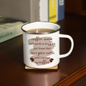 COFFEE SPELLED BACKWARDS IS CCFFOC-Personalized Coffee Mug