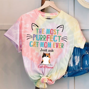 The most purrfect cat mom ever personlized shirt