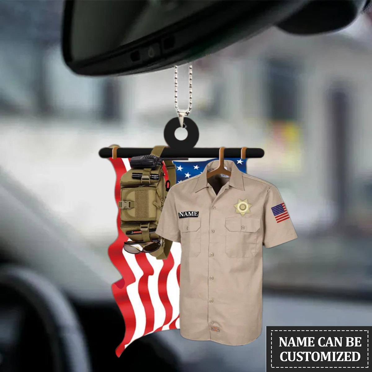 Sheriff Double-sided Printed Acrylic Personalized Ornament