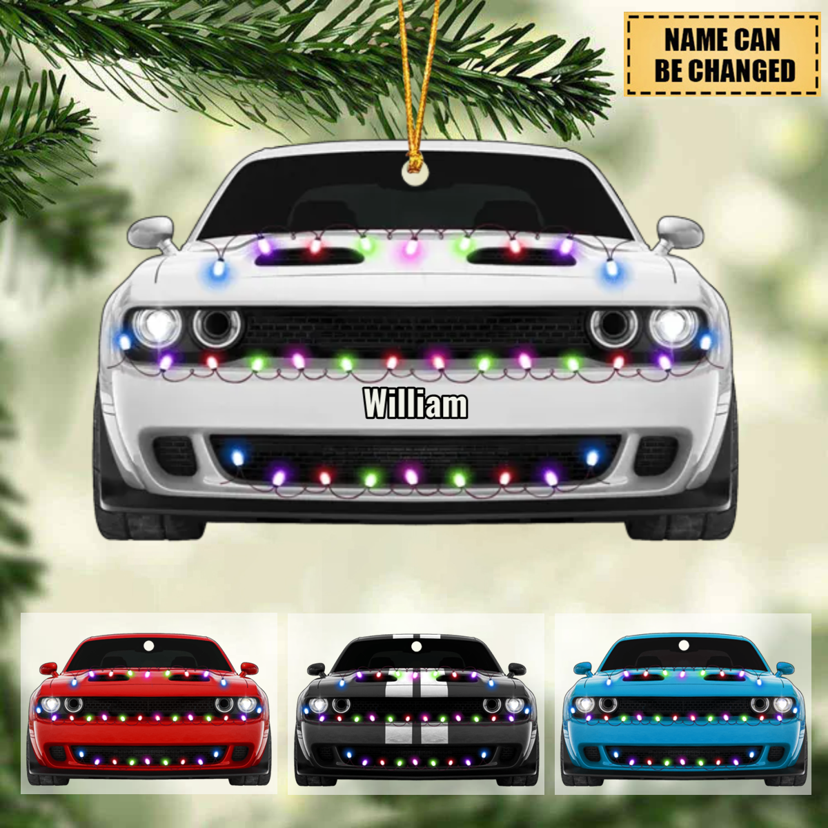 Personalized Car Shape Acrylic Ornament